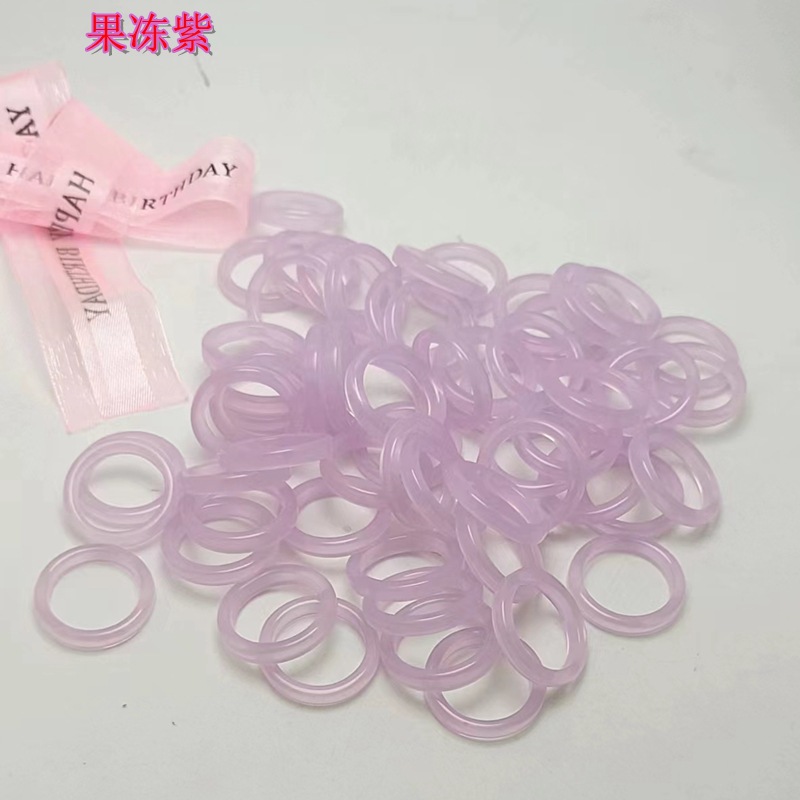 现货树脂醋酸戒指女混合彩色圆形方形指环套装外贸内销指圈批发