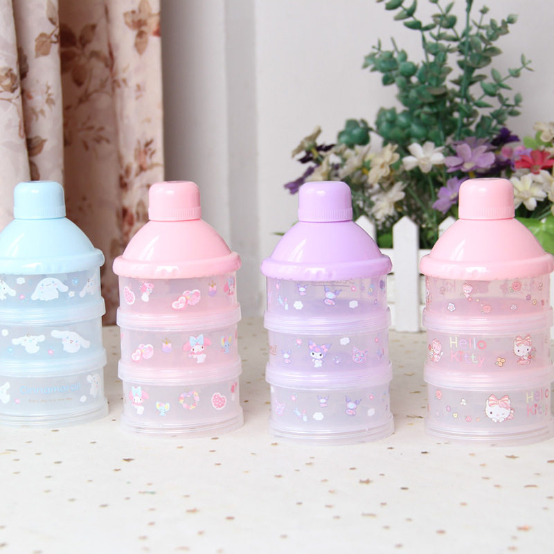 Kulomi Baby Milk Powder Pot Yugui Dog with Packing Box Merlot Multi-Layer Storage Tank KT Portable