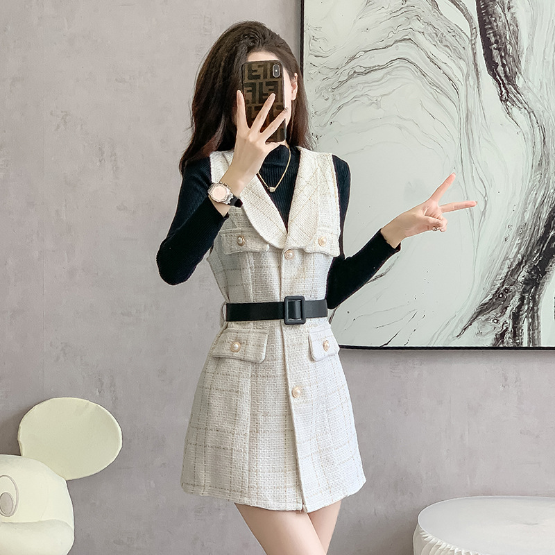 (Mới) Mã K1624 Giá 730K: Váy Đầm Liền Thân Nữ Qityre Cả Bộ 2 Món Hàng Mùa Xuân Thu Đông Kẻ Caro Trông Trẻ Hơn Tuổi Thời Trang Nữ Chất Liệu G02 Sản Phẩm Mới, (Miễn Phí Vận Chuyển Toàn Quốc).