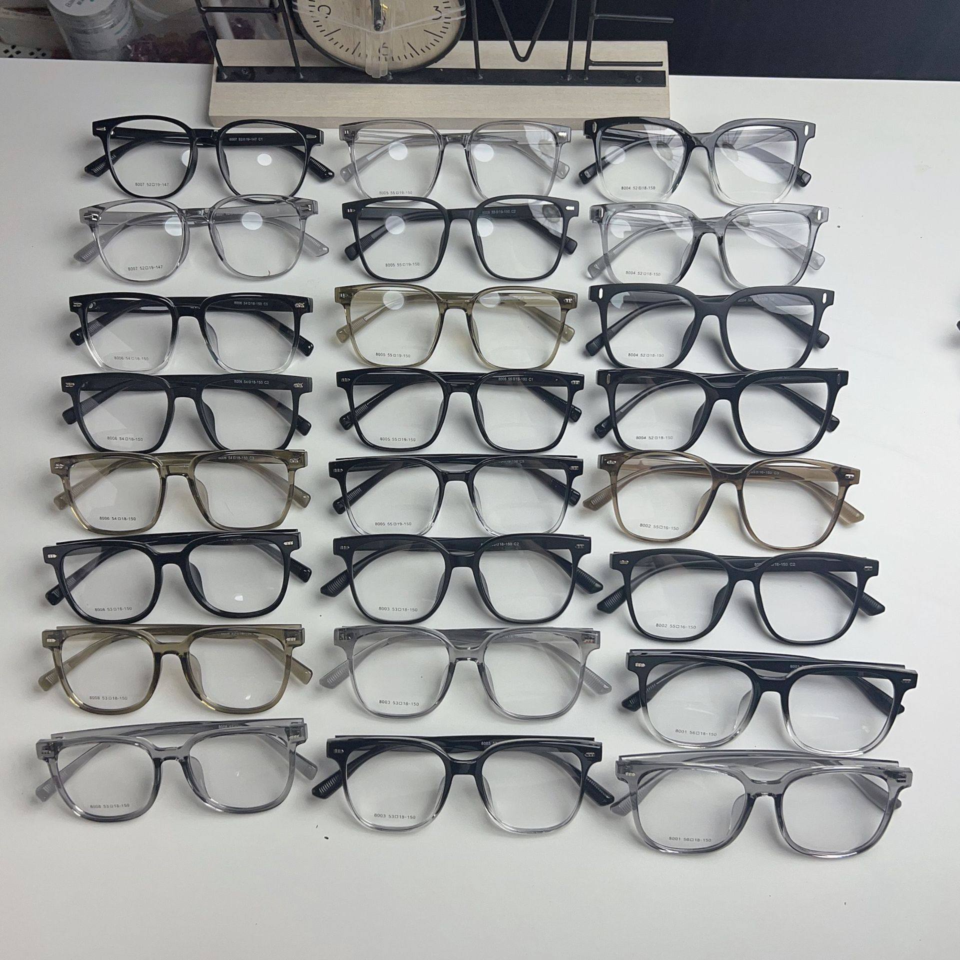 New Trendy Large Frame Plain Glasses Versatile for No Makeup Myopia Glasses Frame Metal Hinge Trendy Tr90 Frame Wholesale