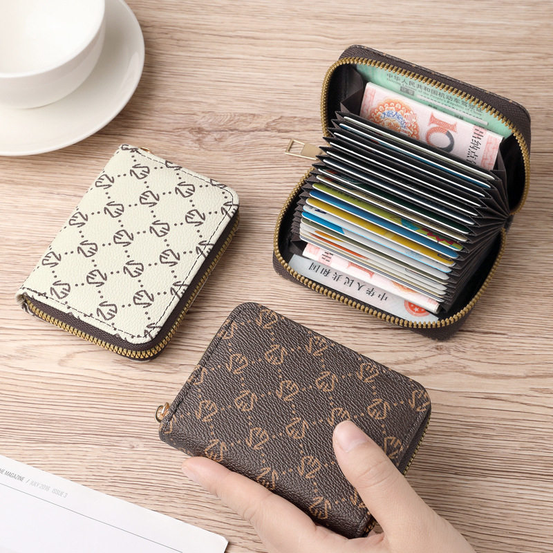 European and American style card holder women's multi-card exquisite high-end small id bag large capacity driver's license integrated card holder wallet card