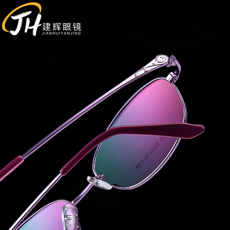 Factory wholesale titanium alloy thick gold plating metal glasses frame can be installed presbyopia frame 3020