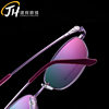 Factory wholesale titanium alloy thick gold plating metal glasses frame can be installed presbyopia frame 3020