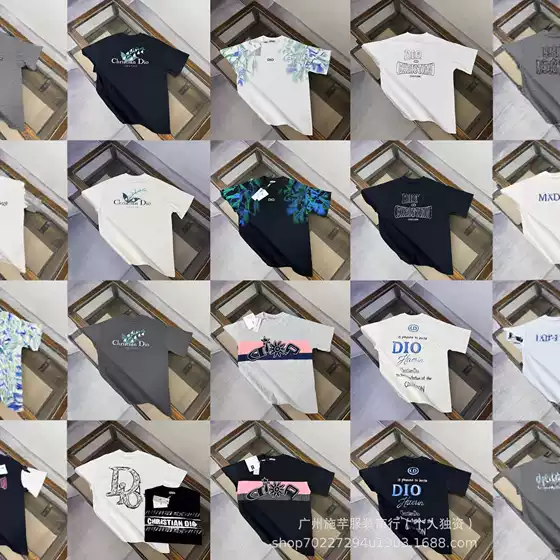 Cross-Border High-Quality 2026 Summer New Classic Logo Embroidery Casual Loose Pullover Short T-Shirt Foreign Trade in Stock