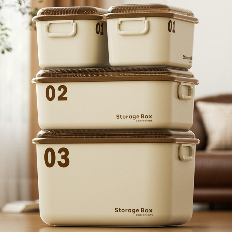 Multi-functional toy storage basket sundries dust-proof book storage box with lid snack storage box plastic storage box