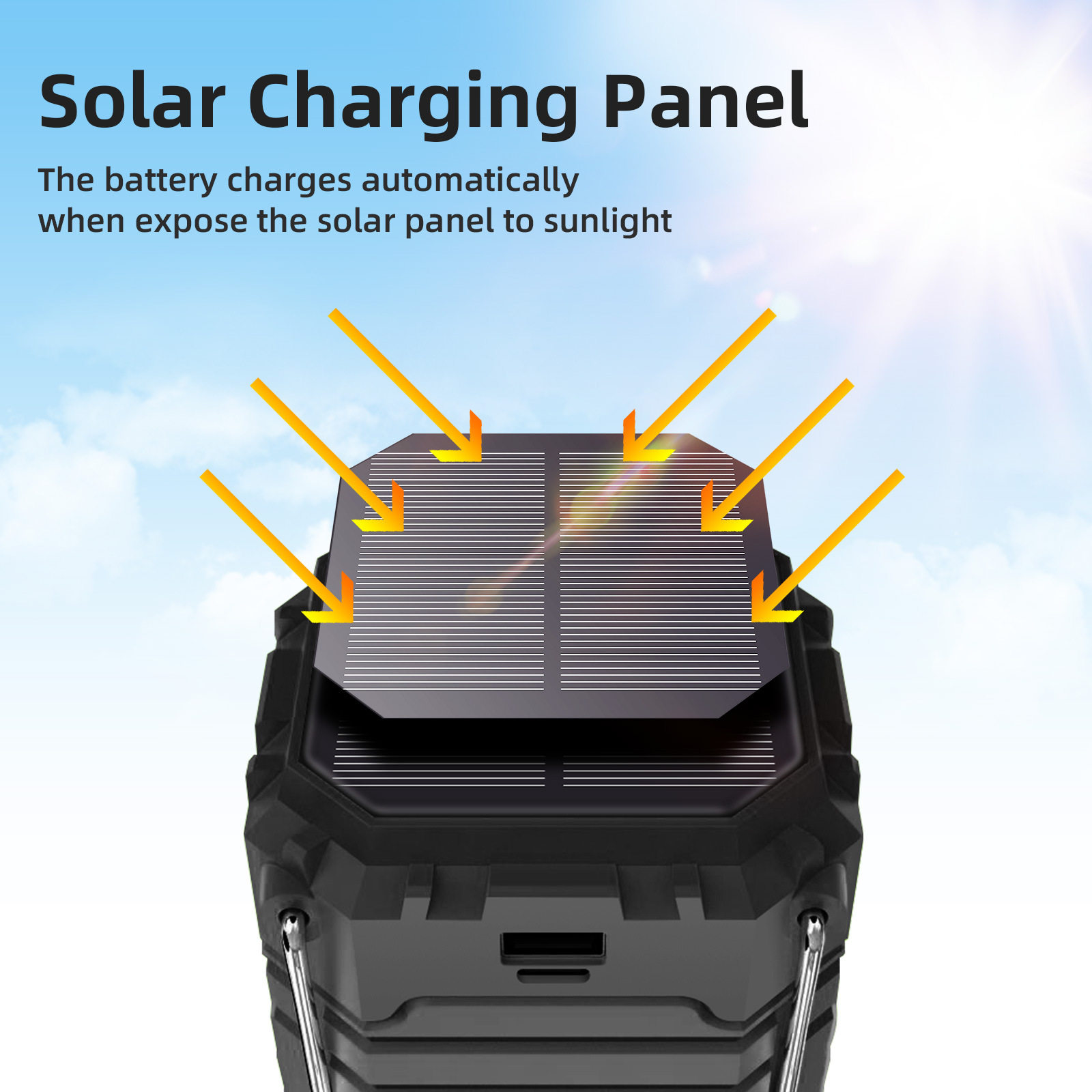 Amazon solar hand-cranked camping light LED portable light outdoor camping light 5000 mA usb charging treasure CE
