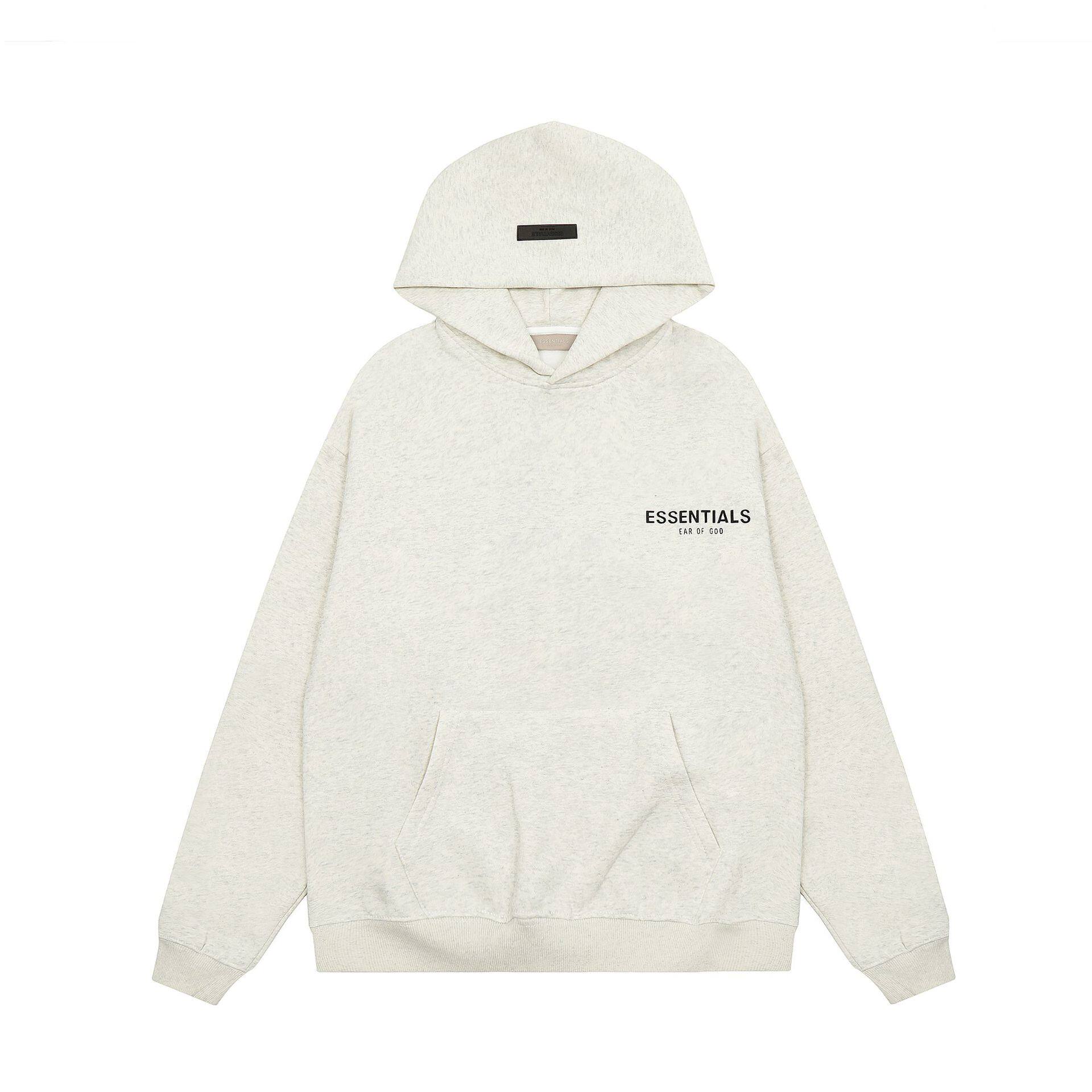 秋冬FOG复线ESSENTIALS植绒字母连帽衫卫衣 男女情侣宽松加绒外套