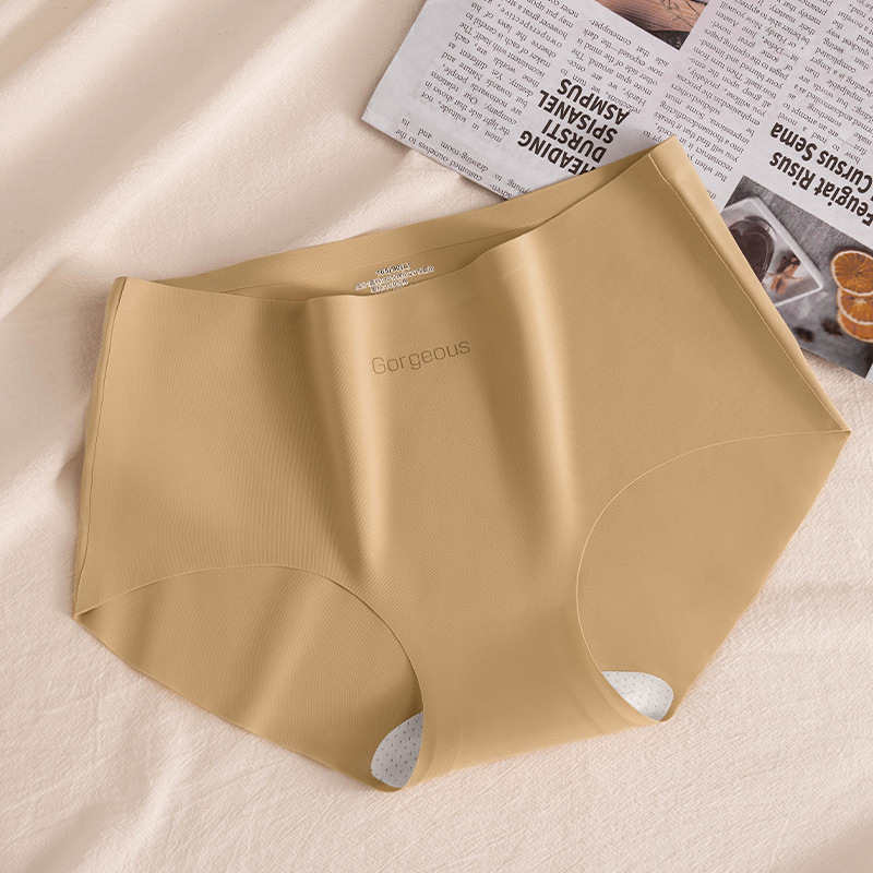 无痕内裤女士不夹臀桑蚕丝抗菌裆少女生中腰运动瑜伽健身三角短裤