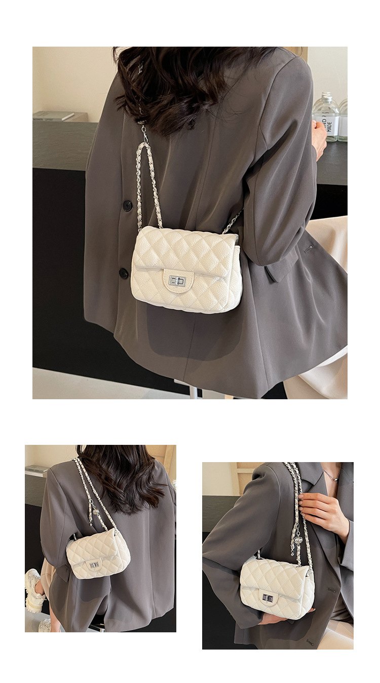 Korean Style New Fashion Chanel Style Diamond Embroidery Line Small Square Bag Women's Underarm Bag High-grade Chain Crossbody Bag 17 O1CN01IKy9fT1HDBIYezW3W !!2214631120723 0 cib