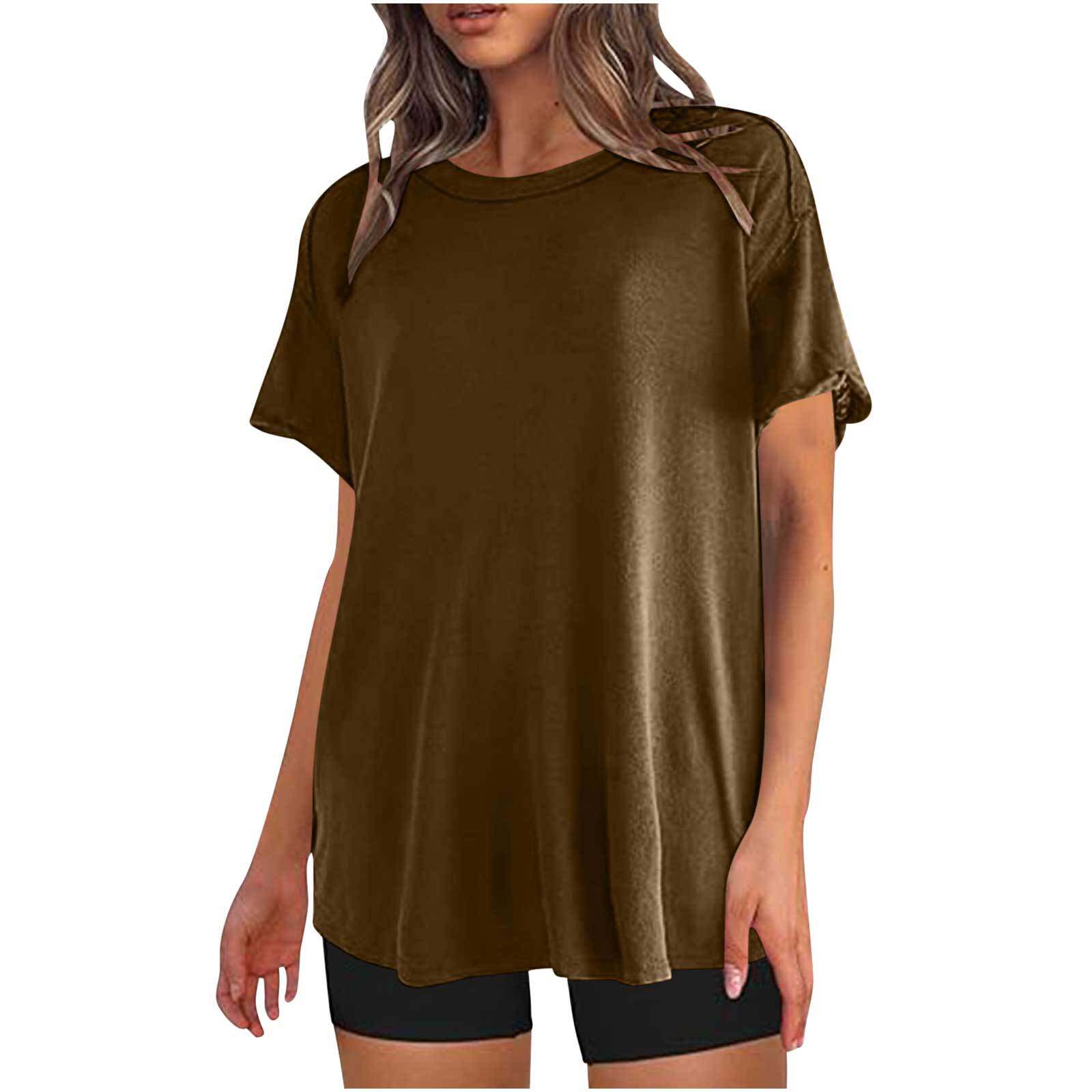 Mens Casual Short Sleeve T Shirt Solid Color Round Neck Loose Fit Plus Size Summer Activewear Wholesale Available