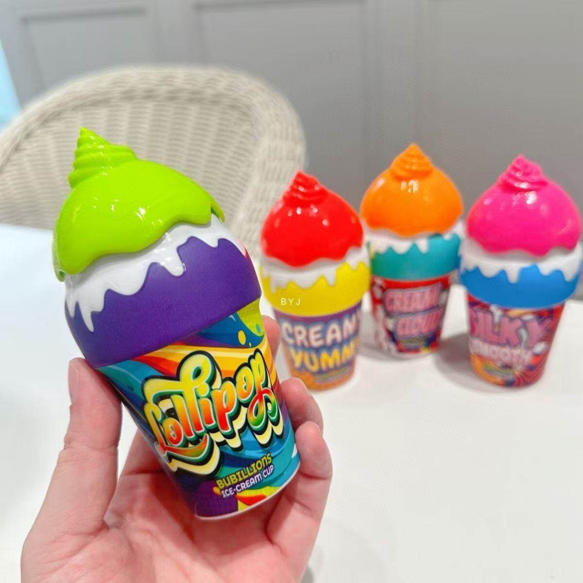 Douyin Children's Non-Sprinkling Ice Cream Bubble Bottle Cute Bubble Water Baby Outdoor Bubble Student Toys Wholesale