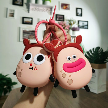 Cartoon Silicone Potato Coin Purse Keychain Pendant Women's Pendant Small Coin Women's Bag Gift Storage
