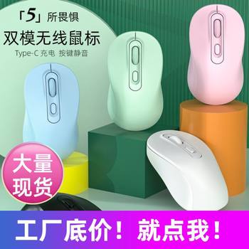 New Cross-Border Wireless Mouse Rechargeable Silent Bluetooth Office Computer Notebook Charging Dual-Mode Wholesale