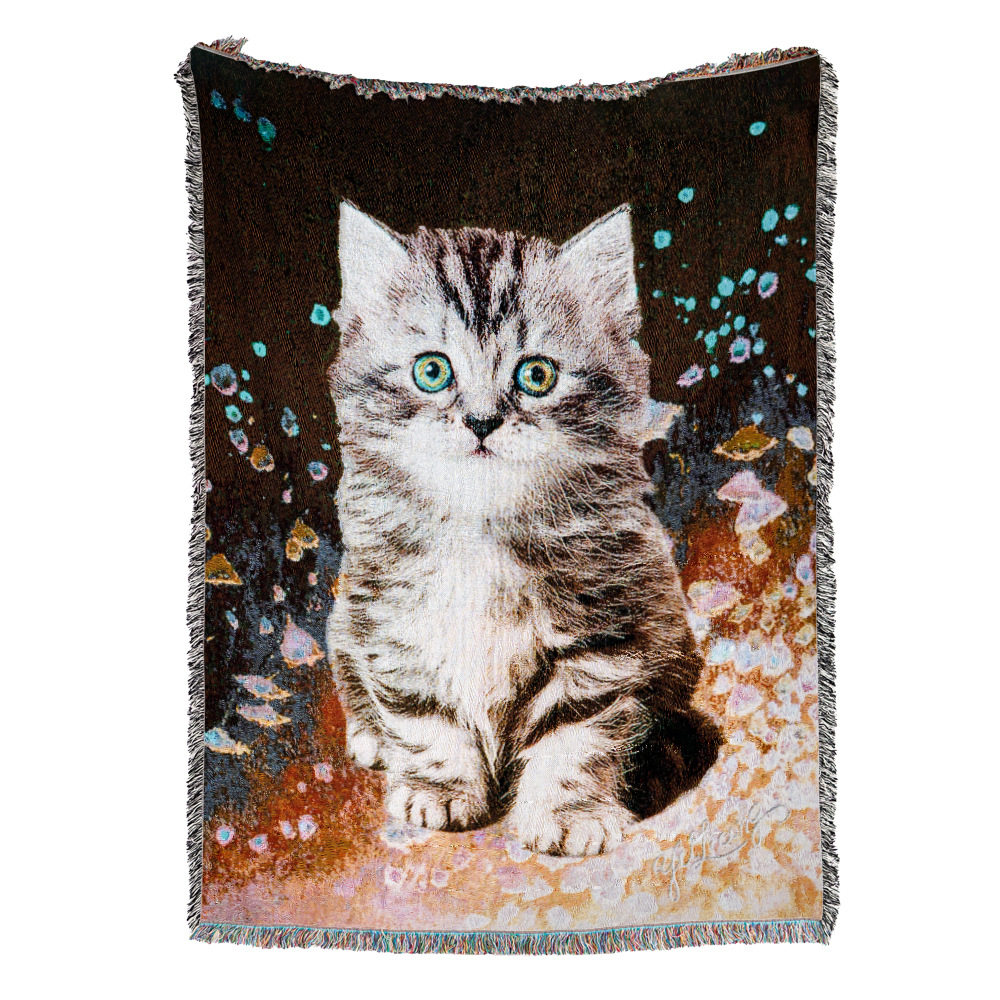 Customized New Cotton Jacquard Thread Blanket Cartoon Thickeneded Non-Slip Tassel Thread Blanket Office Nap Blanket Wholesale