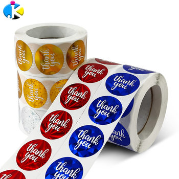 Wholesale polka dot Thank you Thank you sticker gift wedding baking packaging decoration sticker label