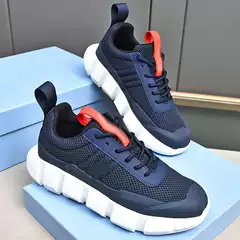European Station Men's Shoes 2025 Autumn New Low-top Leather Sneakers Korean Style Mesh Shoes Men's Fashionable All-match Forrest Gump Shoes