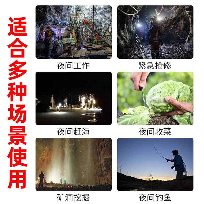 Strong light headlamp head-mounted super bright rechargeable lithium battery floodlight work outdoor astigmatism driving sea led headlamp emergency light