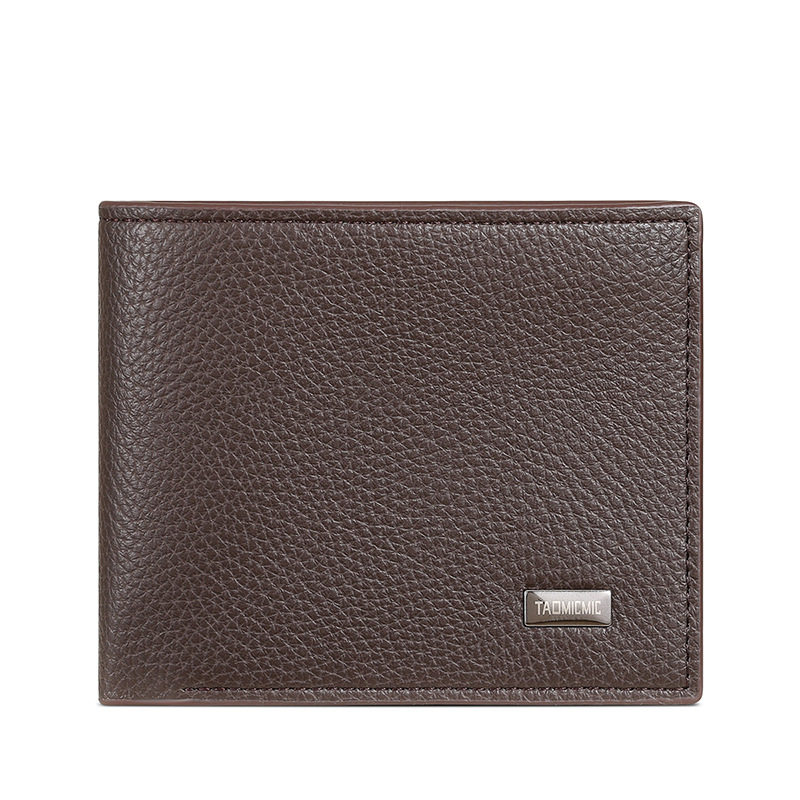 Taomicmic Pebbled Short Men's Wallet Export Business High-End Zipper Leather Coin Purse Wholesale