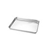 Stainless steel square plate wholesale rectangular flat-bottomed barbecue tray restaurant spare dish rice rolls steaming plate wholesale