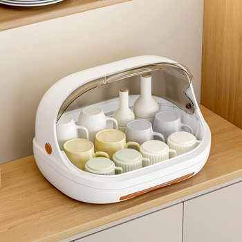 Baby Bottle Storage Box Large Baby Cup Storage Box Draining Dust-proof Drying Rack Tea Cup Storage Box