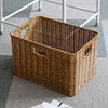 Clothes Household Imitation Basket Cabinet Coffee Table Rattan Basket Woven Storage Basket Snack Storage Box European Style Organization
