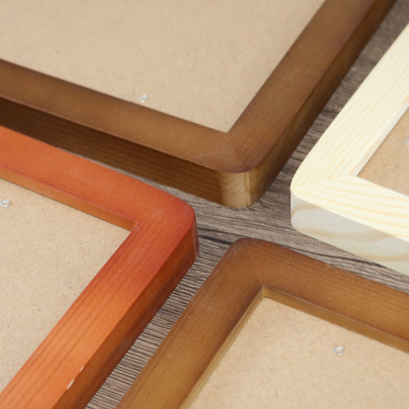 Solid Wood Pine Photo Frame Table Three-Dimensional Wooden Chinese Style Manufacturer Wholesale Picture Frame Specimen Simple High-End Photo Frame