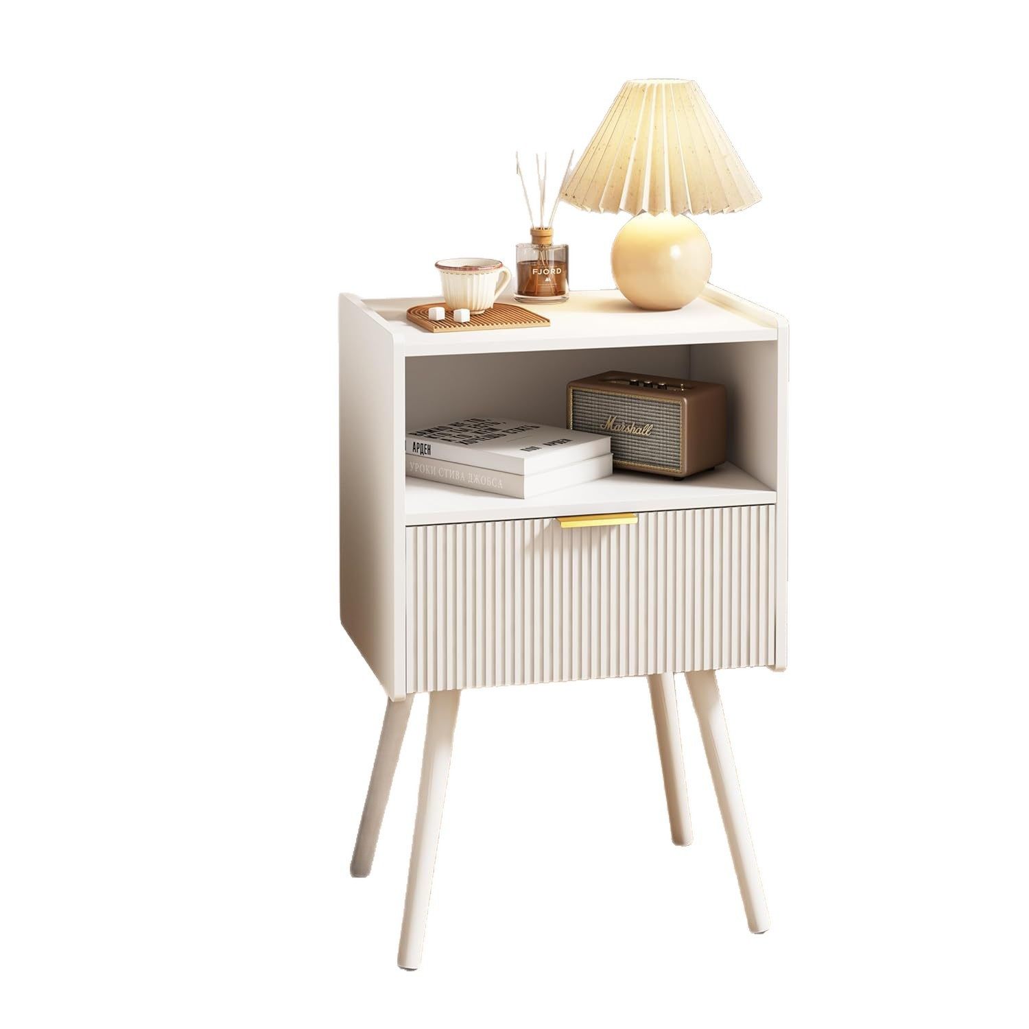 Bedroom Nightstand with Drawers, Small Wooden Bedside Cabinet, Small Apartment Storage Cabinet, Living Room Sofa Side Table Yx