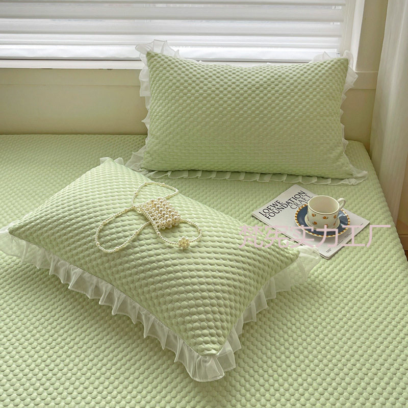 Summer Ice Bean Ice Silk Pillowcase 2024 New Home Pair Pillowcase Student Dormitory Single Whole Head Cover