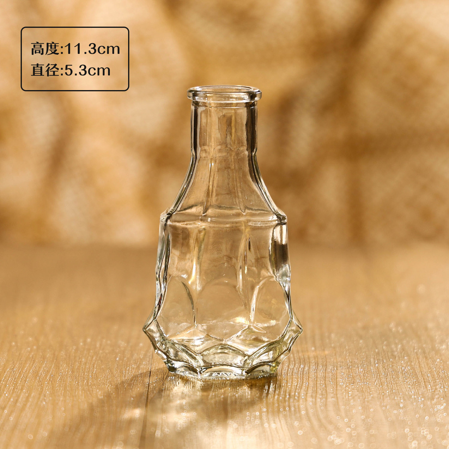 跨境热销复古玻璃花瓶插画高级感香薰瓶 透明ins风摆件小花瓶套装