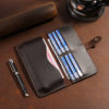 European and American Crazy Horse Leather Long Men's Wallet Full-Grain Cowhide Multi-Card Slot Men's Wallet with Snap Button Retro Long Wallet