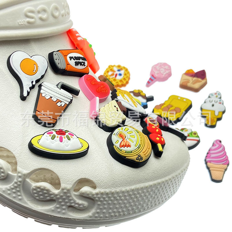 Crocs Shoe Charms, Crocs Shoe Decorations, Cartoon Shoe Charms, Shoe Accessories, Food Series Versatile Shoe Charms