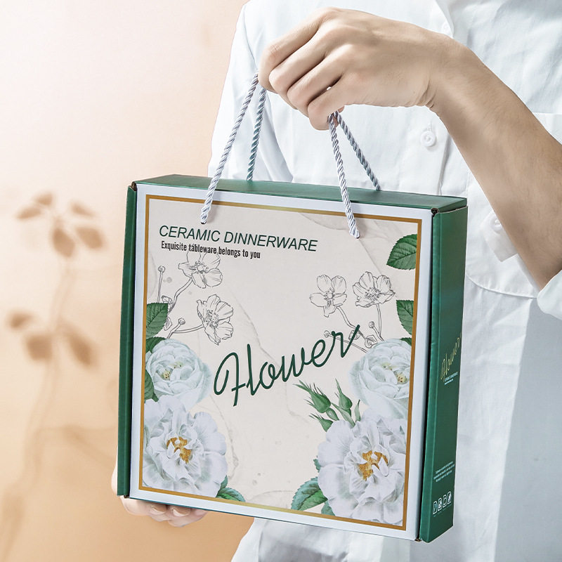 Ceramic tableware dishes suit sets of bowls and chopsticks suit gift box opening activities wedding exhibition hand gift small gifts