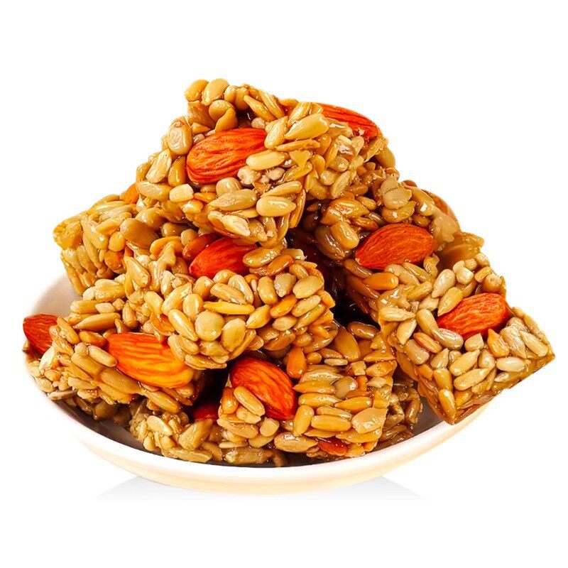 Almond and Melon Seed Crisp Snacks, Individually Packaged, Wholesale, Sweet and Crispy Snacks, Almond Crisp Mixed with Dried Fruits