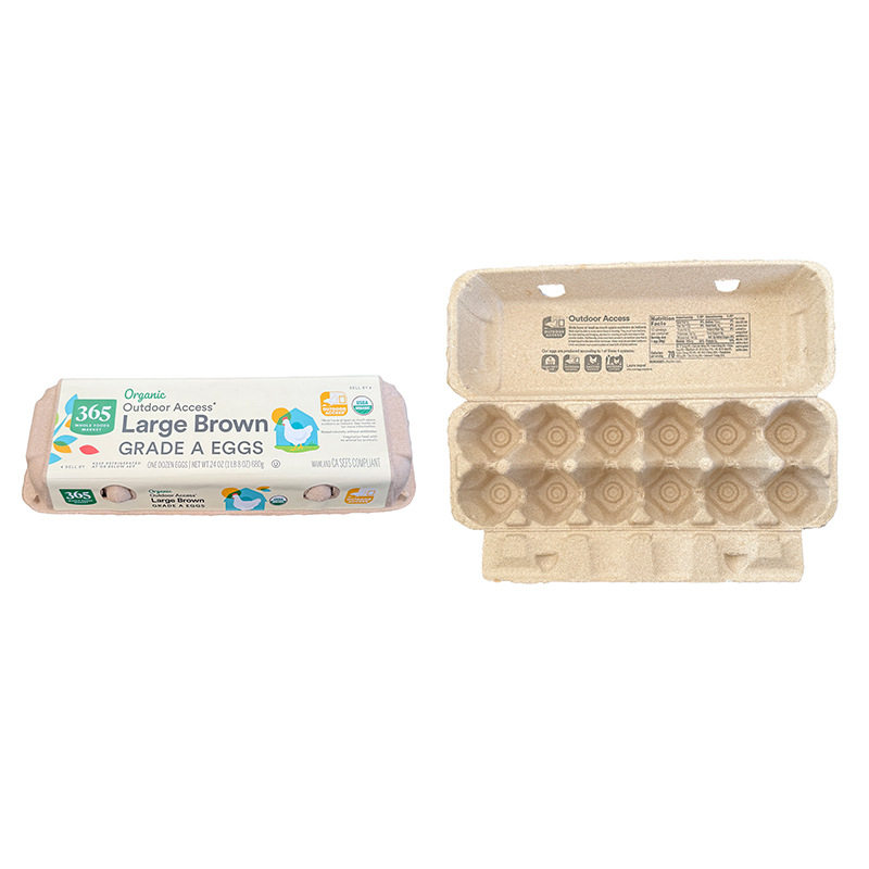 12 pieces of labeling printing egg box egg tray pulp egg box packaging box shockproof courier super egg tray environmental protection