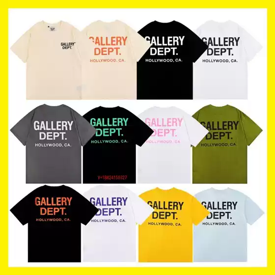 Foreign Trade Wholesale American Trendy Brand Gallery Dep Basic Letter Classic Logo Slogan Short-Sleeved Men's and Women's T-Shirts