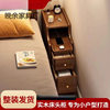 Solid Wood Bedside Table, Small Narrow Bedroom, Extremely Narrow Bedside Cabinet, Ultra-Narrow Gap Storage Cabinet, Simple Modern Storage Rack