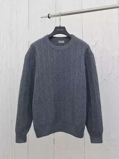 Dijia Correct Version 25 New Dark Pattern Presbyopic Knitwear Round Neck Casual Loose Men's and Women's Autumn and Winter Pullover Knitwear