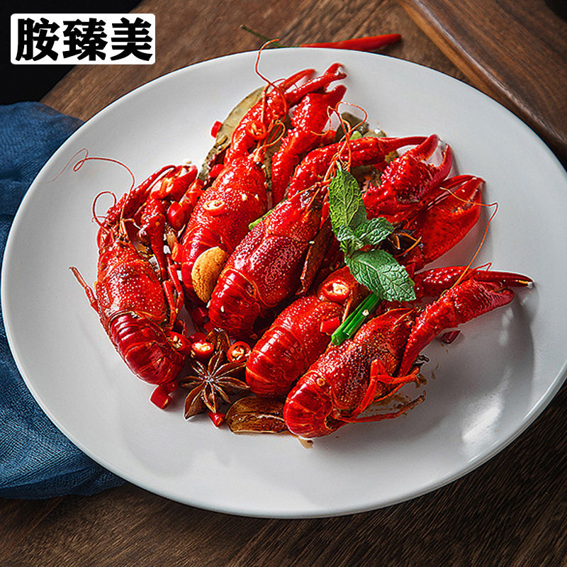 White melamine disc hotel restaurant commercial wholesale plastic porcelain tableware covered with rice bone dish buffet flat plate