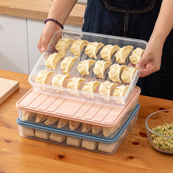 New Dumplings Refrigerator Fresh-keeping Storage Boxed Wonton Noodles Quick-cooling Fresh-keeping Box Frozen Dumpling Box Household Tidying Box