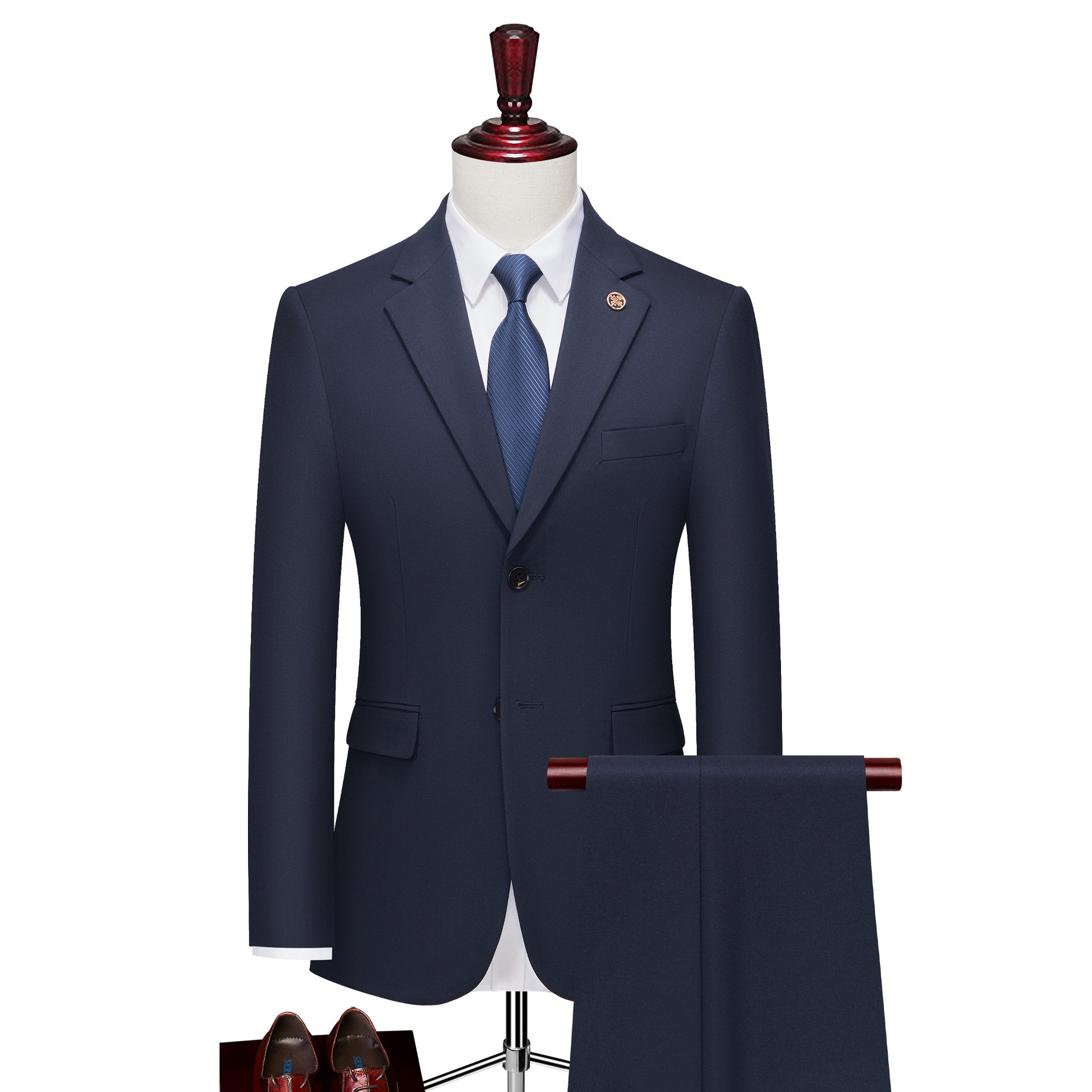 西服男套装新郎结婚西装修身正装高端商务英伦风春三件套婚礼绅士