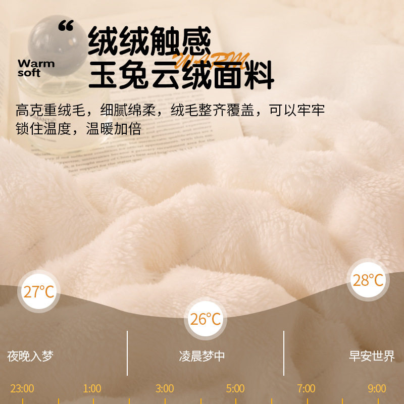 Coral Flannel Milk Velvet Blanket Thickeneded Winter 2025 New Blanket Office Nap Sofa Small Blanket