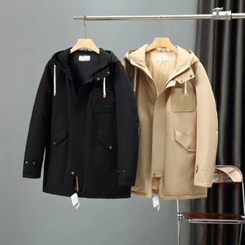 Autumn and Winter Loew down Jacket Mid-Length Thickeneded Hooded Casual White Duck down Jacket for Men and Women Couples Loew Jacket