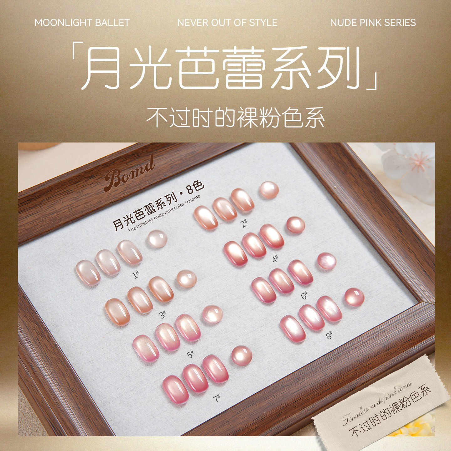 Moonlight Ballet Cat Eye Nail Polish 2025 New Nude Pink Series Revealing Platinum Light Satin Glass Beads Manicure