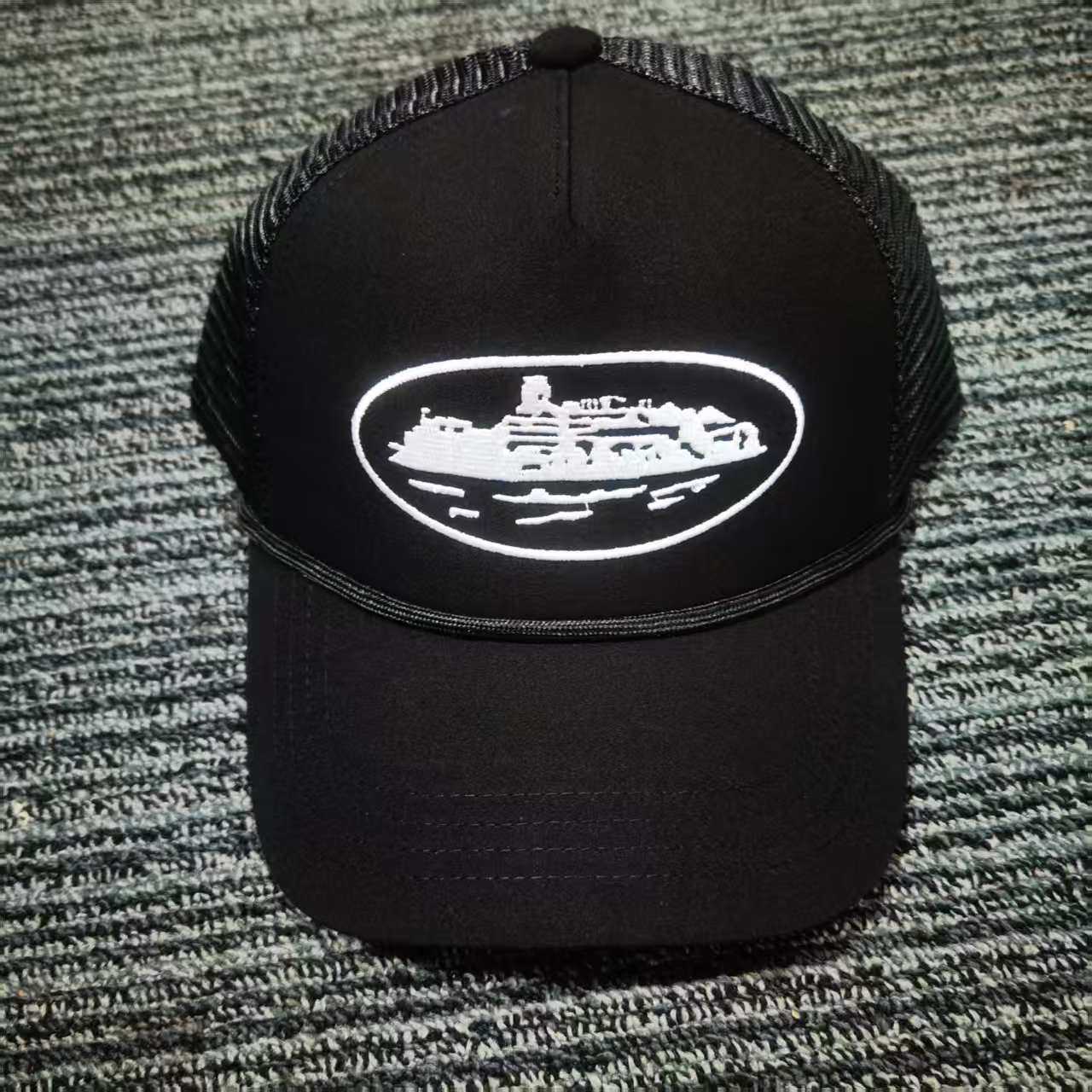 Gorra de camión de Corteiz, gorra de béisbol, gorra de borde plano, red de visera, protector solar, estrellas europeas y americanas, el mismo estilo, calle hip-hop