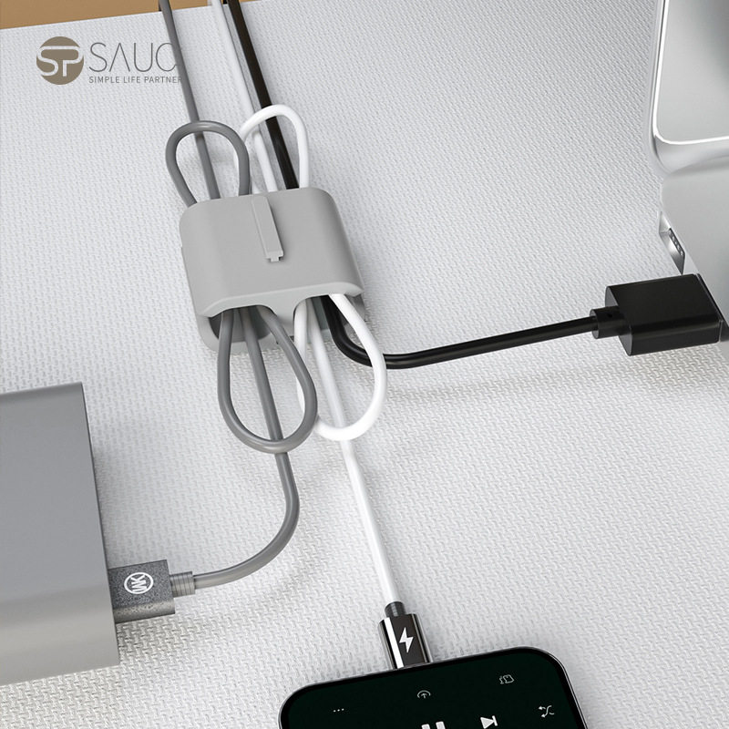 Simple Earphone Line Organizer Data Line Buckle Set Winding Storage Buckle Winder Solder Two Pack