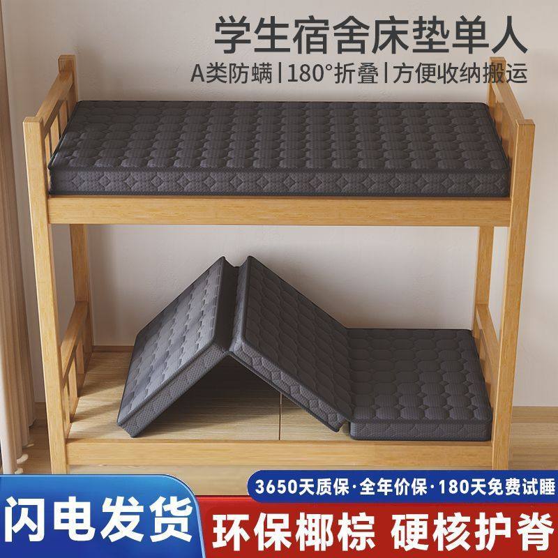 Student Dormitory Bunk Bed Foldableing Mattress Natural Coconut Palm Latex 70% off Stack Adult Sleeping Mat Tatami
