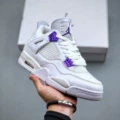 [high version] aj4-white and purple buckle