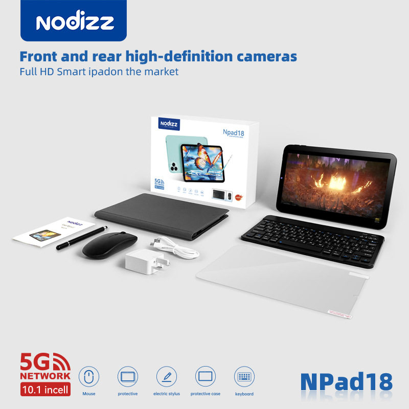 跨境热销10.1寸安卓平板电脑高清 IPS全面屏幕wifi+SIM通话Npad18