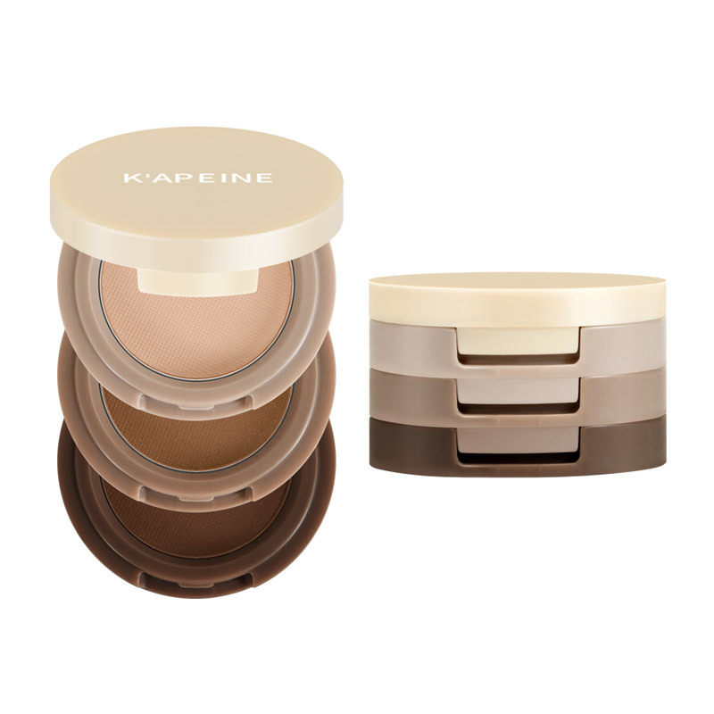 Macaron Three-Layer Sandwich Eyeshadow Flash Pearlescent Matte Face Nose Side Shadow Earth Color Makeup Eye Shadow