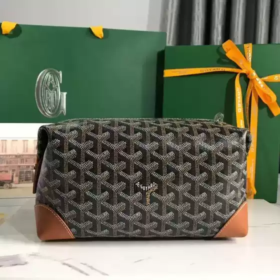 Cross-Border Gaode Hand-Held Toiletry Bag Dog Tooth Cosmetic Bag Storage Bag Printed Zipper Tofu Bag Men's and Women's Letter Bag